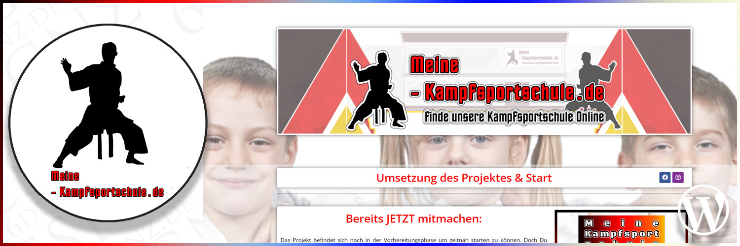 Muster-Grafik Meine Kampfsportschule - Abschnitt WordPress Website