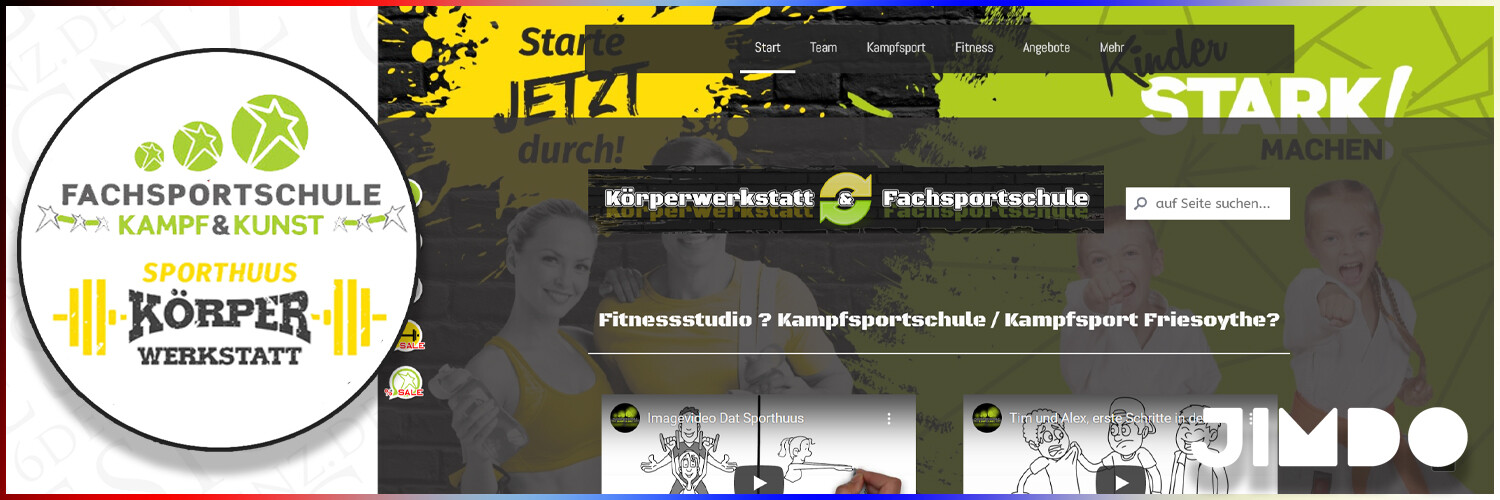 Muster-Grafik Dat-Sporthuss - Abschnitt WordPress Website